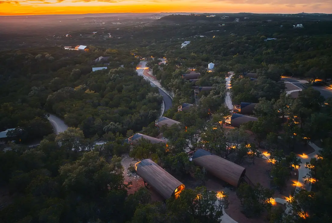 Onera glamping unit in Wimberley, Texas