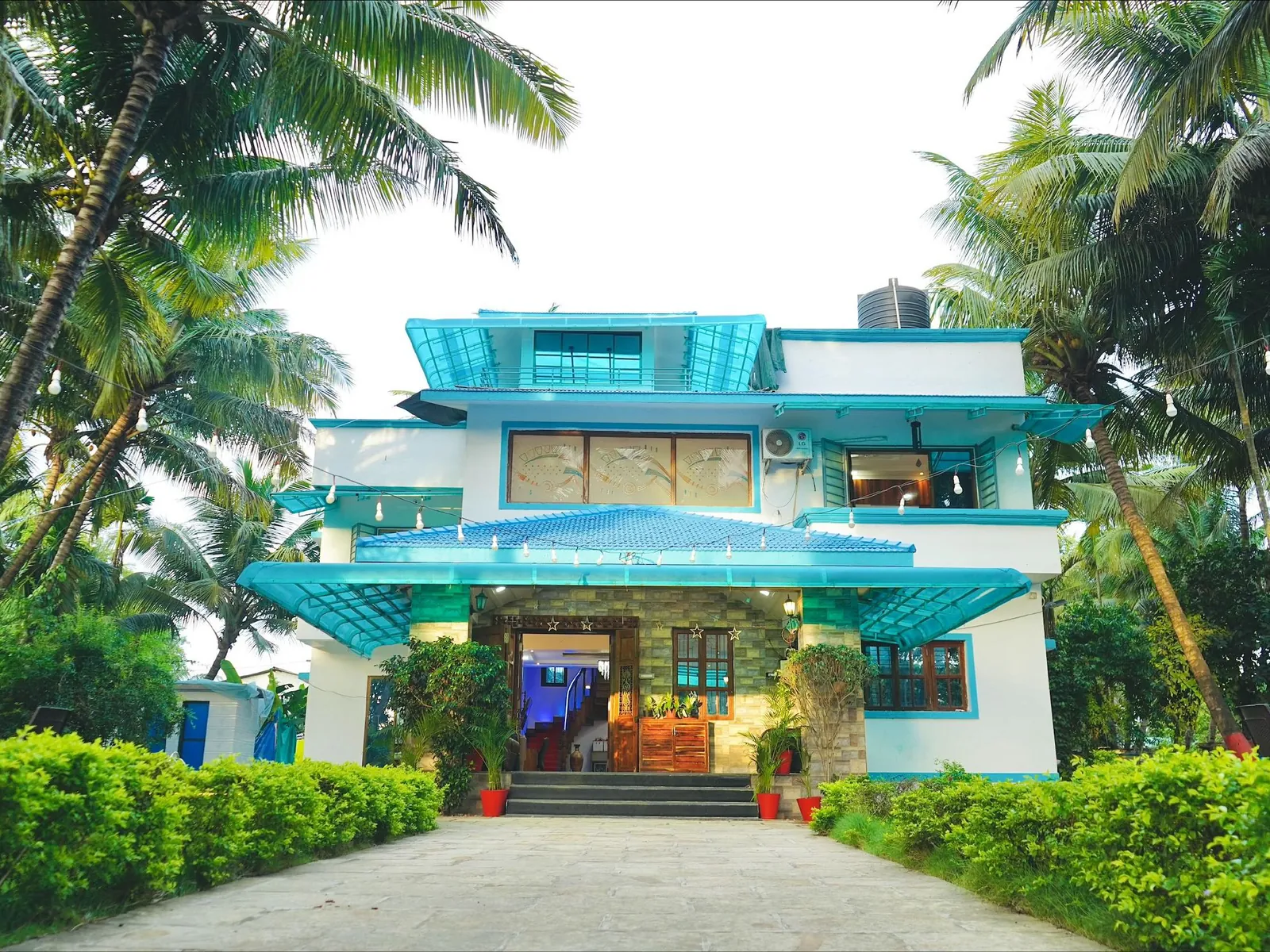 Front porch and garden of Megh Villa