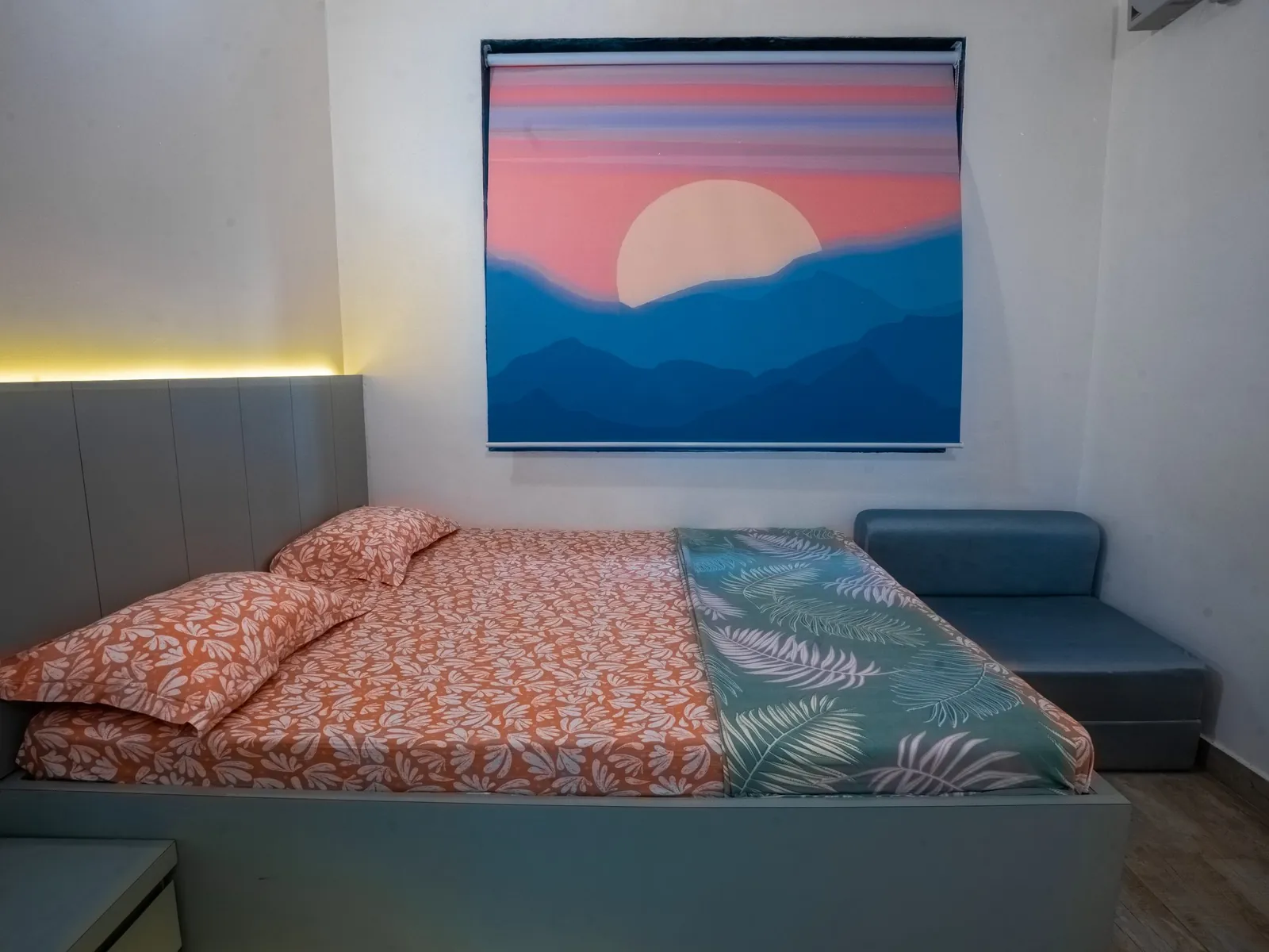 Air-conditioned bedroom at Vandana Villa